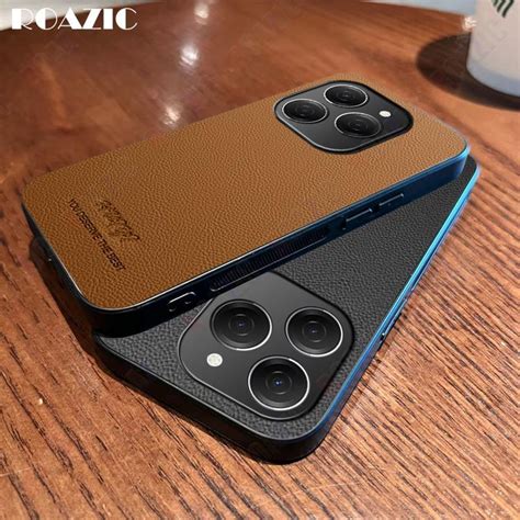 Phone Case For Tecno Spark 20 Pro Luxury Leather Back Cover Matte Soft Edge Shockproof 2024 New