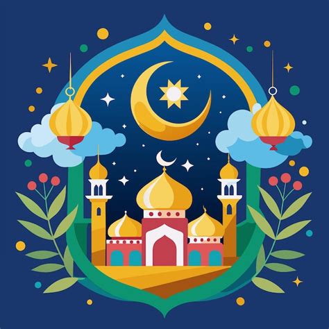 Eid Al Ddha Card Design Eid Mubarak Card Illustration Premium Ai