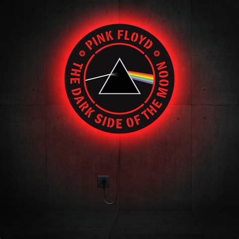 Pink Floyd Neon Sign Pink Floyd Logo Pink Floyd Led Pink Etsy Uk