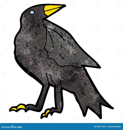 Cartoon crow stock illustration. Illustration of funny - 38071263