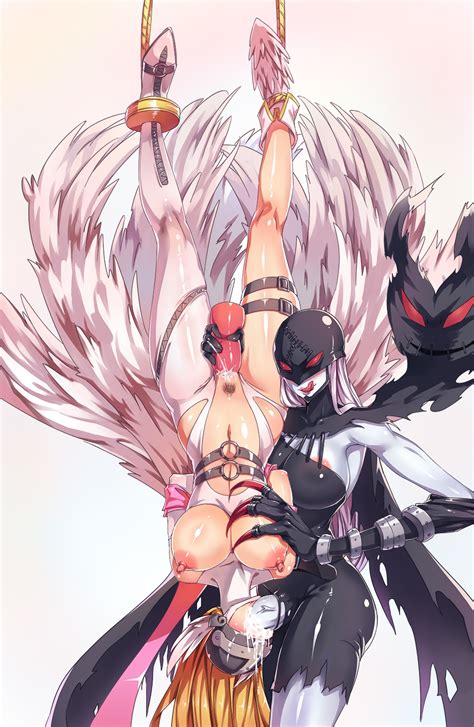 Angewomon And Ladydevimon Digimon And More Drawn By Shinkaui Danbooru