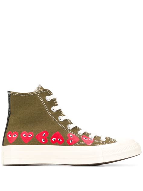 Comme Des Garçons Play x Converse Chuck Taylor Sneakers Green FARFETCH