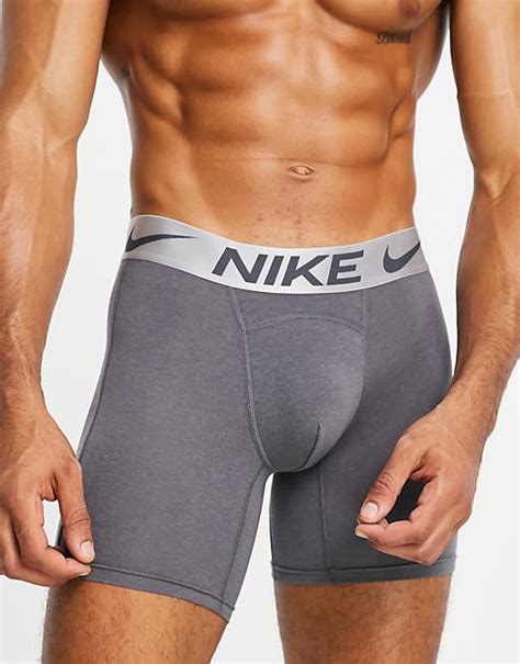 Nike Training Luxe Cotton Modal Boxer Briefs In Grey Asos