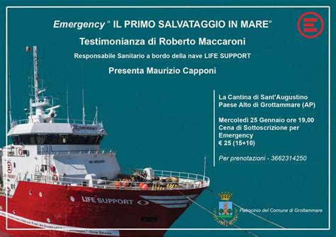 EMERGENCY IL PRIMO SALVATAGGIO IN MARE Città di Grottammare