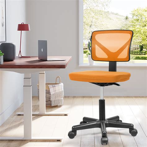 Yoyomax Small Office Chair, Armless Swivel Desk Chair, Adjustable Small ...