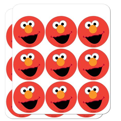 Elmo Face Template Printable Card Sesame Street Party Decor Elmo