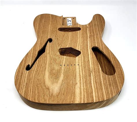 Brio 1 Piece Roasted Swamp Ash Body T Style Thinline Unfinished 3