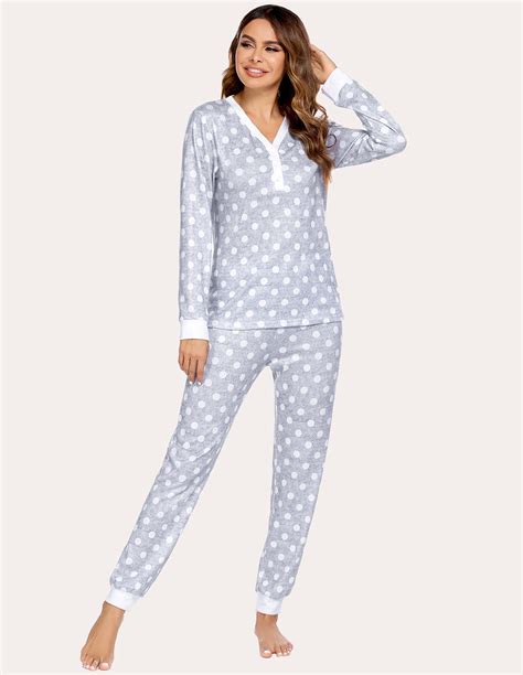 Womens Pajama Set Long Sleeve Ekouaer Ekouaer