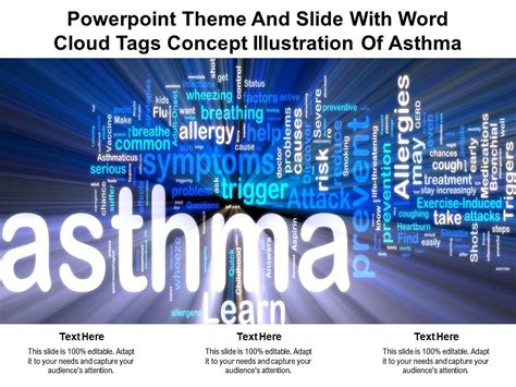 Powerpoint Theme And Slide With Word Cloud Tags Concept Illustration Of