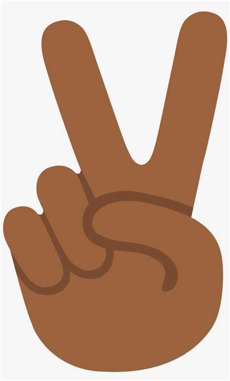 Emoji U270c 1f3fe - Peace Sign Hand Emoji Brown Png Transparent PNG - 1024x1024 - Free Download ...