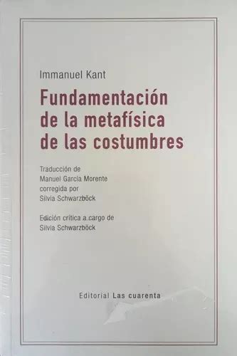 Fundamentación de la metafísica de las costumbres Alma Negra Librería