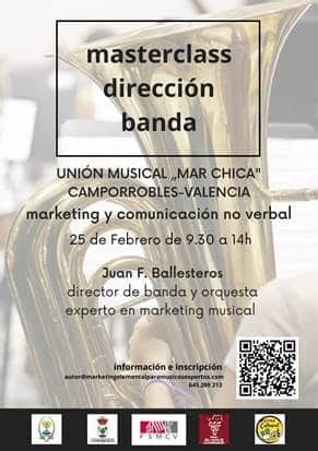 La Unión Musical Mar Chica de Camporrobles organiza una masterclass de