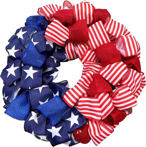 Patriotic Wreaths For Front Door Fourth Of July 4th Of July