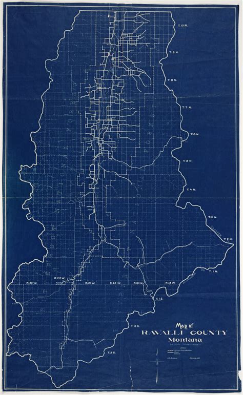 Map Of Ravalli County Montana Montana Memory Project