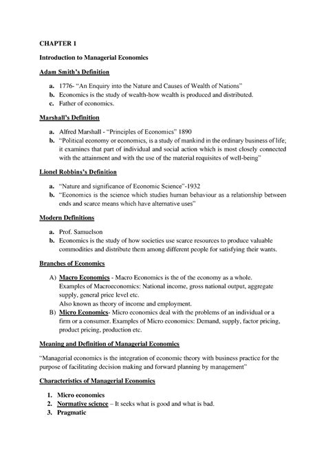 Managerial Economics Chapter 1 Introduction To Managerial Economics