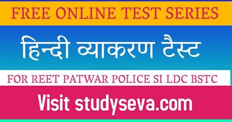 Hindi Vyakaran Free Test Study Seva