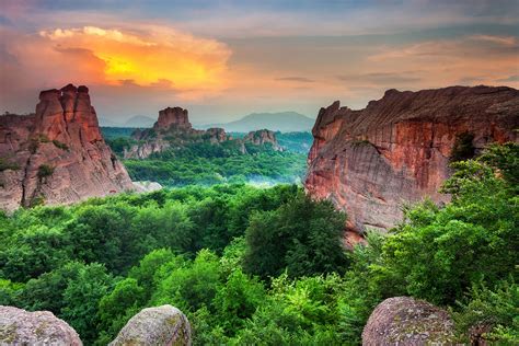 Another Dimension Belogradchik Rocks Of Bulgaria At Sunset Pavel