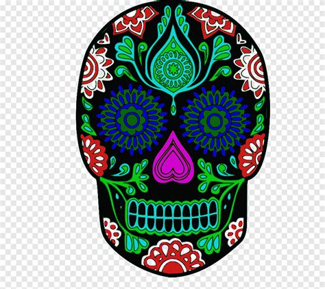 Calavera Mexican Cuisine Skull Day Of The Dead Sugar Color Sugar Png