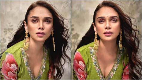 Aditi Rao Hydari In Floral Angrakha Kurta And Palazzo Looks Drop Dead