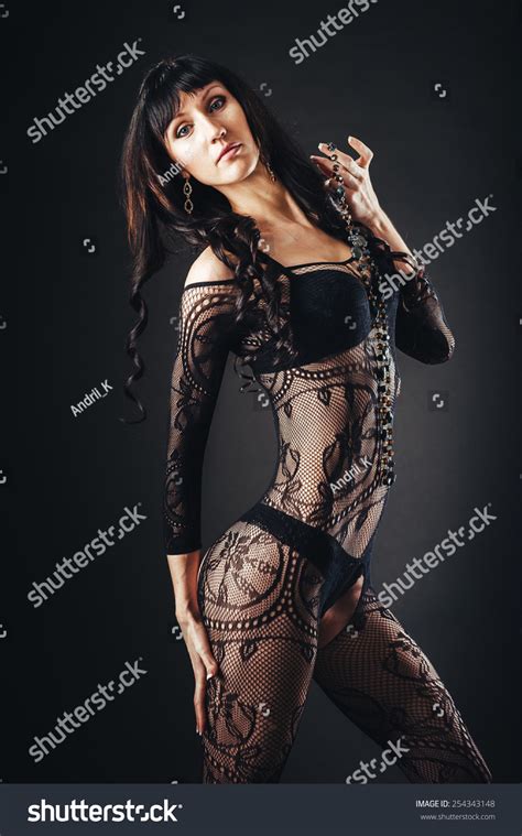 Sexy Beautiful Naked Woman Black Erotic Foto Stok 254343148 Shutterstock