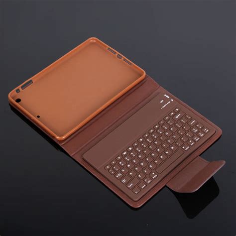 Stand PU Leather Case Cover With Bluetooth Keyboard Stylus For Apple