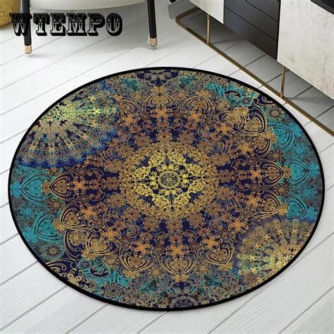 Buy Bohemian Retro Round Carpet Mandala Ethnic Style Living Room