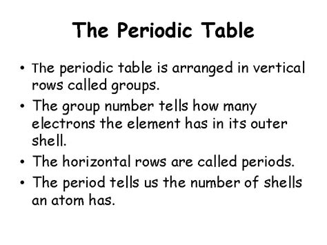 Groups Of Elements Chapter 34 The Periodic Table