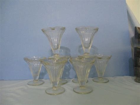 Libbey Vintage Ice Cream Sundae Glasses Set Of 8 Etsy