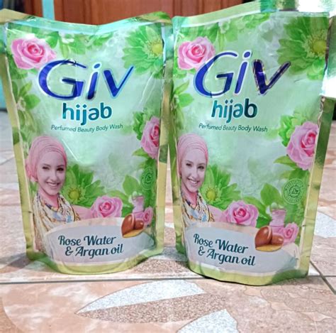 Giv Hijab Perfumed Beauty Body Wash Rose Water Argan Oil Kemasan Isi