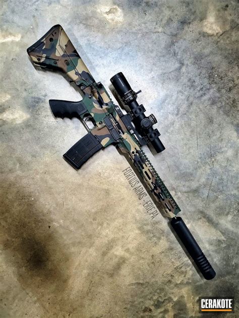 Custom Camo Ak Cerakoted Using Highland Green Coyote Tan And Graphite