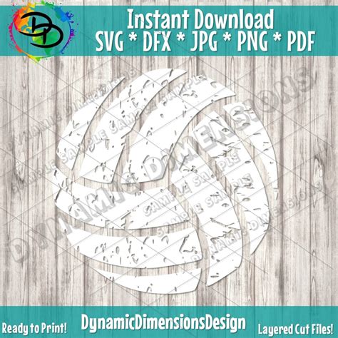 Volleyball Svg Distressed Volleyball Svg Volleyball Clipart - Etsy