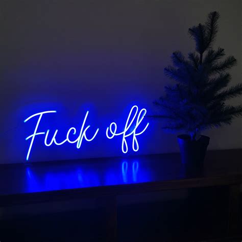 Fuck Off Neon Sign Personalize Text LED Art Neon Light Room Bar Home Wall Decor Party Event