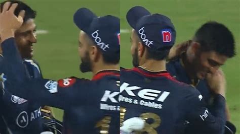 Ipl 2023 Watch Virat Kohli Embraces Shubman Gill After His Match