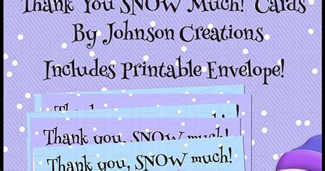 Johnson Creations: Thank You SNOW Much! Cards