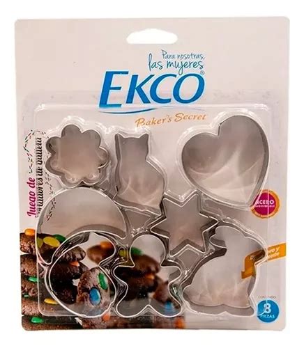 Juego Cortadores Galletas Ecko Piezas Varios Aluminio