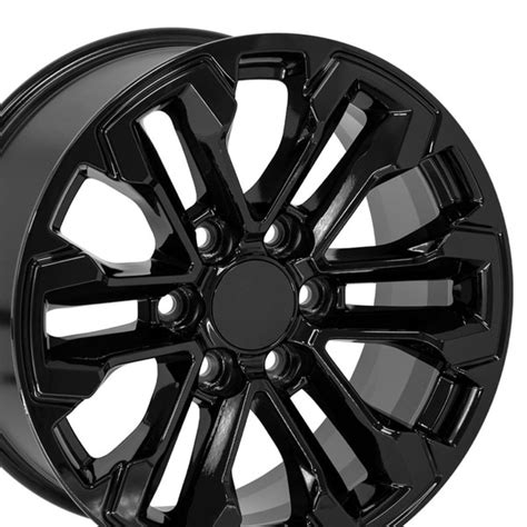 18-inch Black Rims fit Chevrolet Silverado 1500 - CV69 18x8.5 Replica Wheels