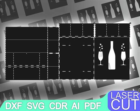 Laser Cut Box Laser Cut Files Svg Dxf Cdr Vector Plans Etsy