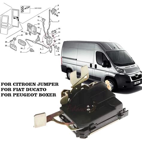 Cerradura De Puerta Trasera Para Fiat Ducato Boxer Peugeot Citroen