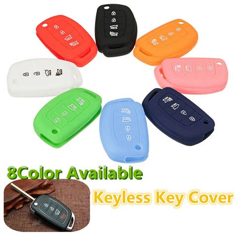 Car 4 Buttons Silicone Key Case Fob Remote Key Shell Case Cover For