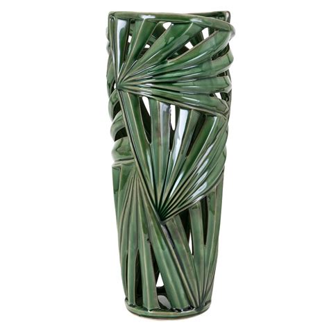 Bay Isle Home Cylinder Green Floor Vase And Reviews Wayfair