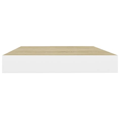 MAD Étagère murale flottante Chêne et blanc 40x23x3 8 cm MDF M5565