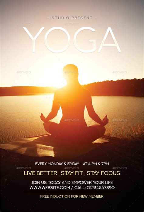 Yoga Flyer 25 Examples Illustrator Indesign Word Pages Photoshop Publisher Benefits