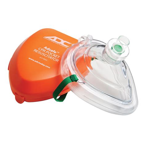 Masque de poche de réanimation Adsafe, prise O2 et valve – Medlife