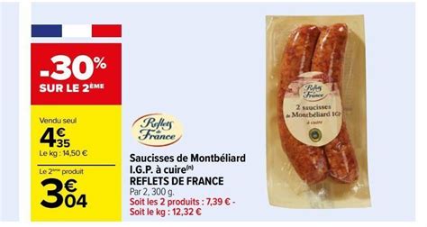 Promo Saucisses De Montb Liard I G P Cuire N Reflets De France Chez