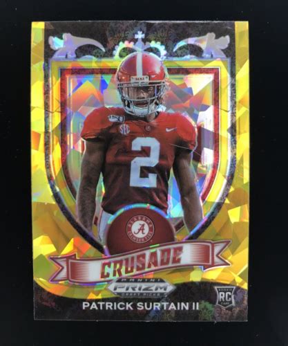 Patrick Surtain Ii Gold Cracked Ice Crusade Prizm Draft Picks