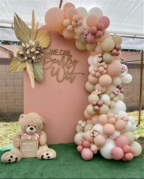 Girl Bear Theme Baby Shower Inspo Pink Bear Baby Shower Bear Baby