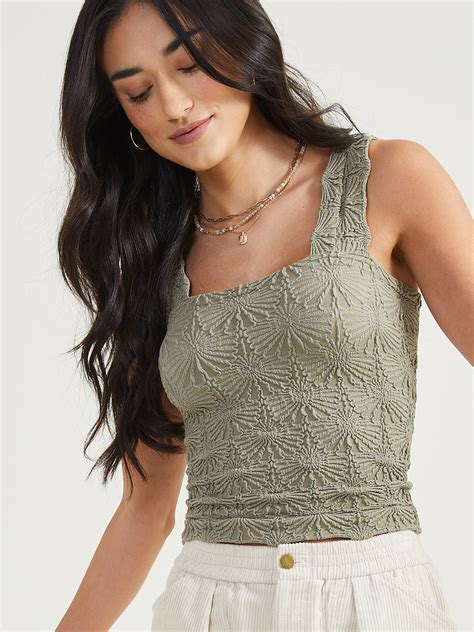 Blaire Seamless Floral Cami in Vetiver | Altar'd State