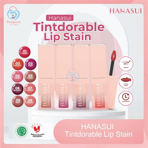 Jual HANASUI Tintdorable Lip Stain Liptint Hanasui Halal Shopee