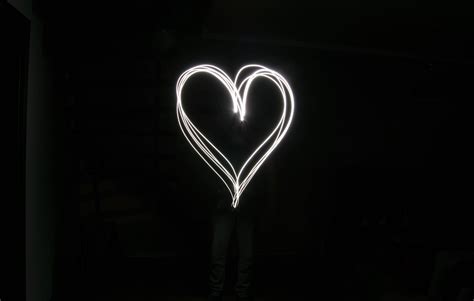 White Heart With Black Background