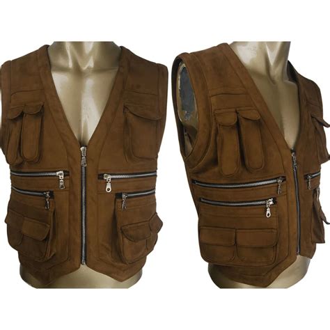 Mens Jurassic World Cosplay Owen Grady Vest Jacket Costume Halloween Make Up Costume Sci Fi